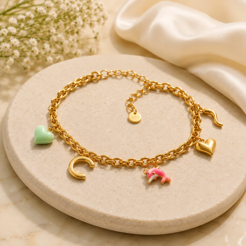Whimsical Charms Gold‑Tone Bracelet