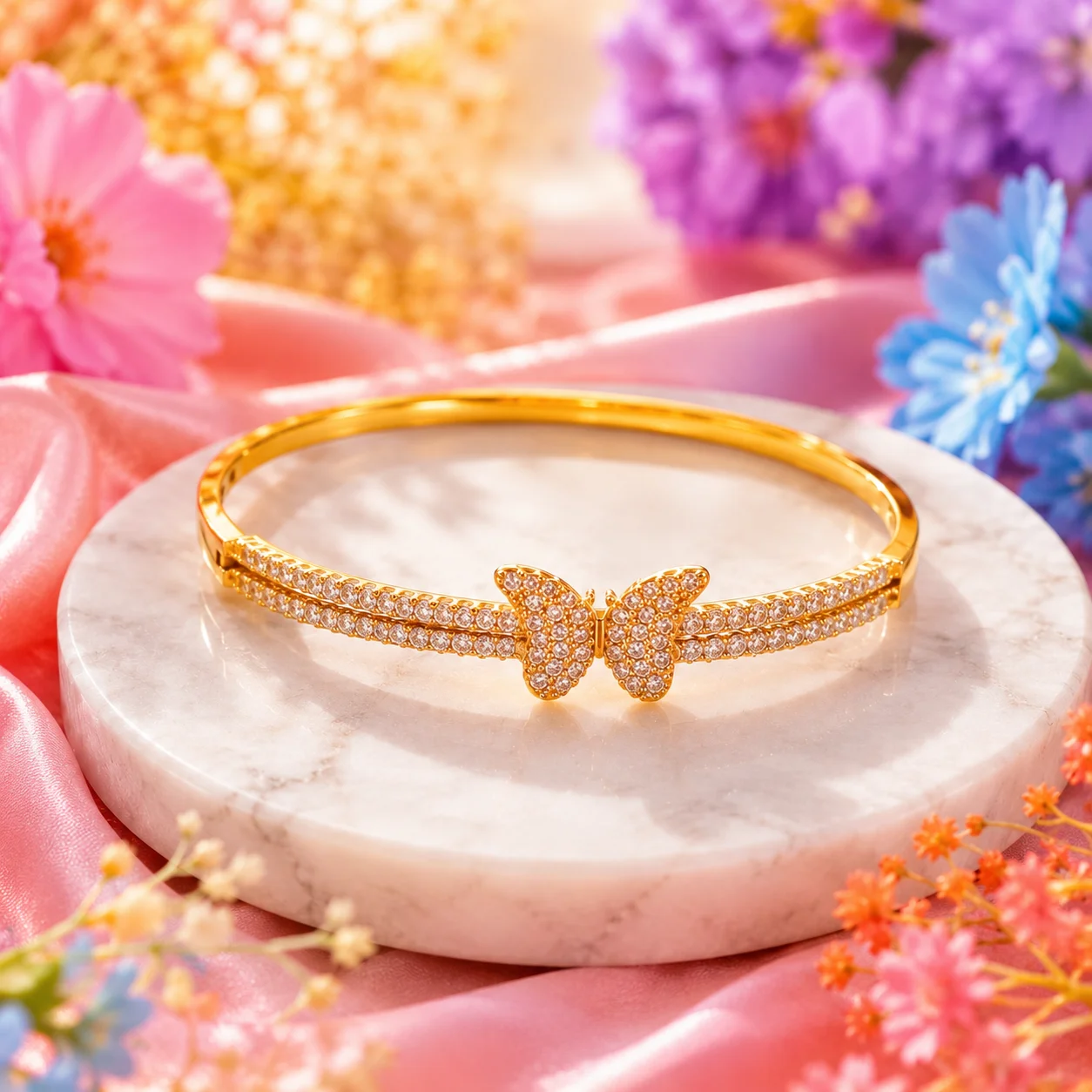 Ocean Monarch Butterfly Gold Bracelet - Image 2