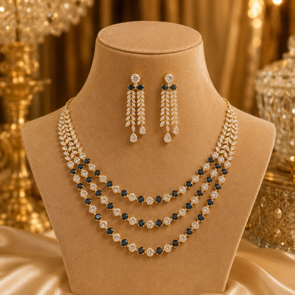 Midnight Majesty Necklace & Earrings Set