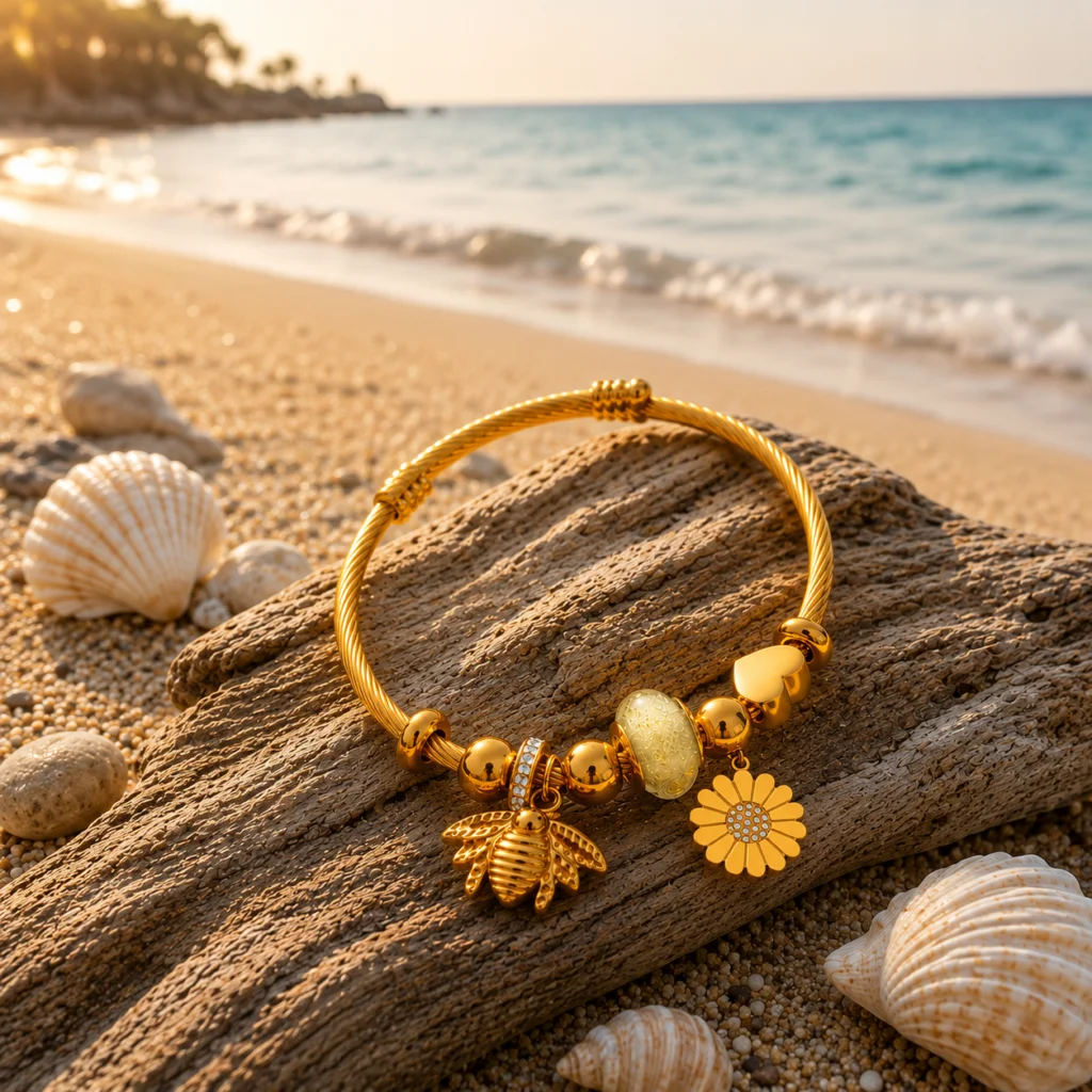 Sunset Bloom Charm Bracelet