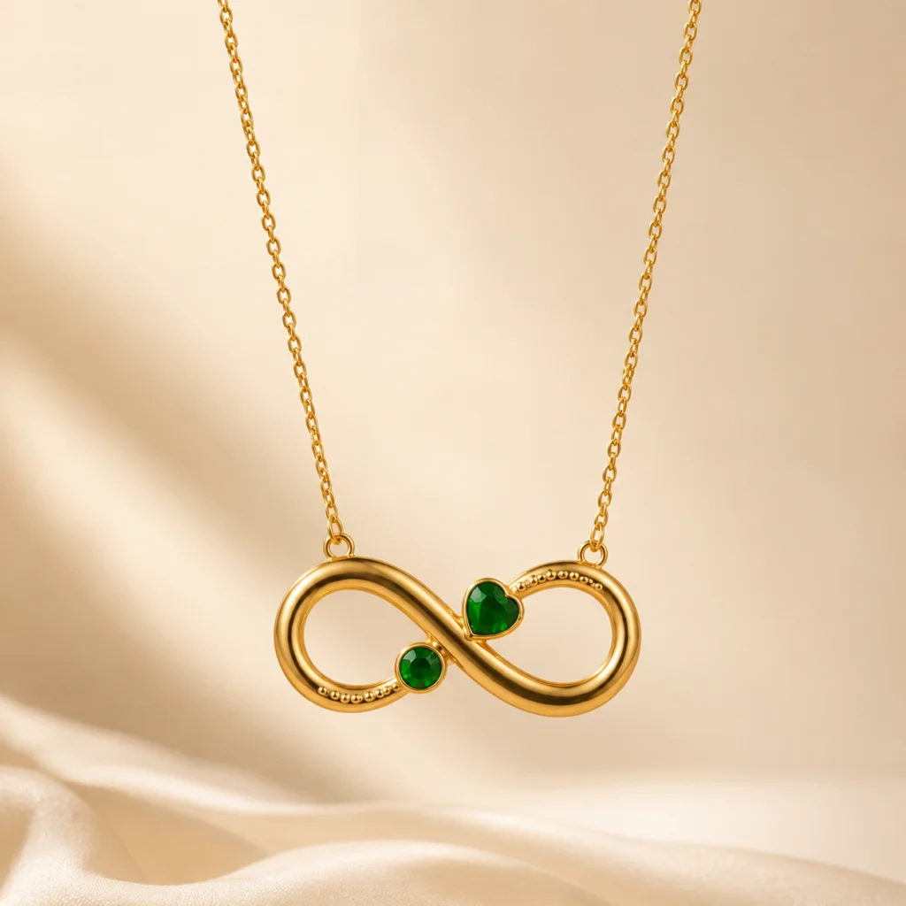 Infinity Love Gold‑Plated Pendant