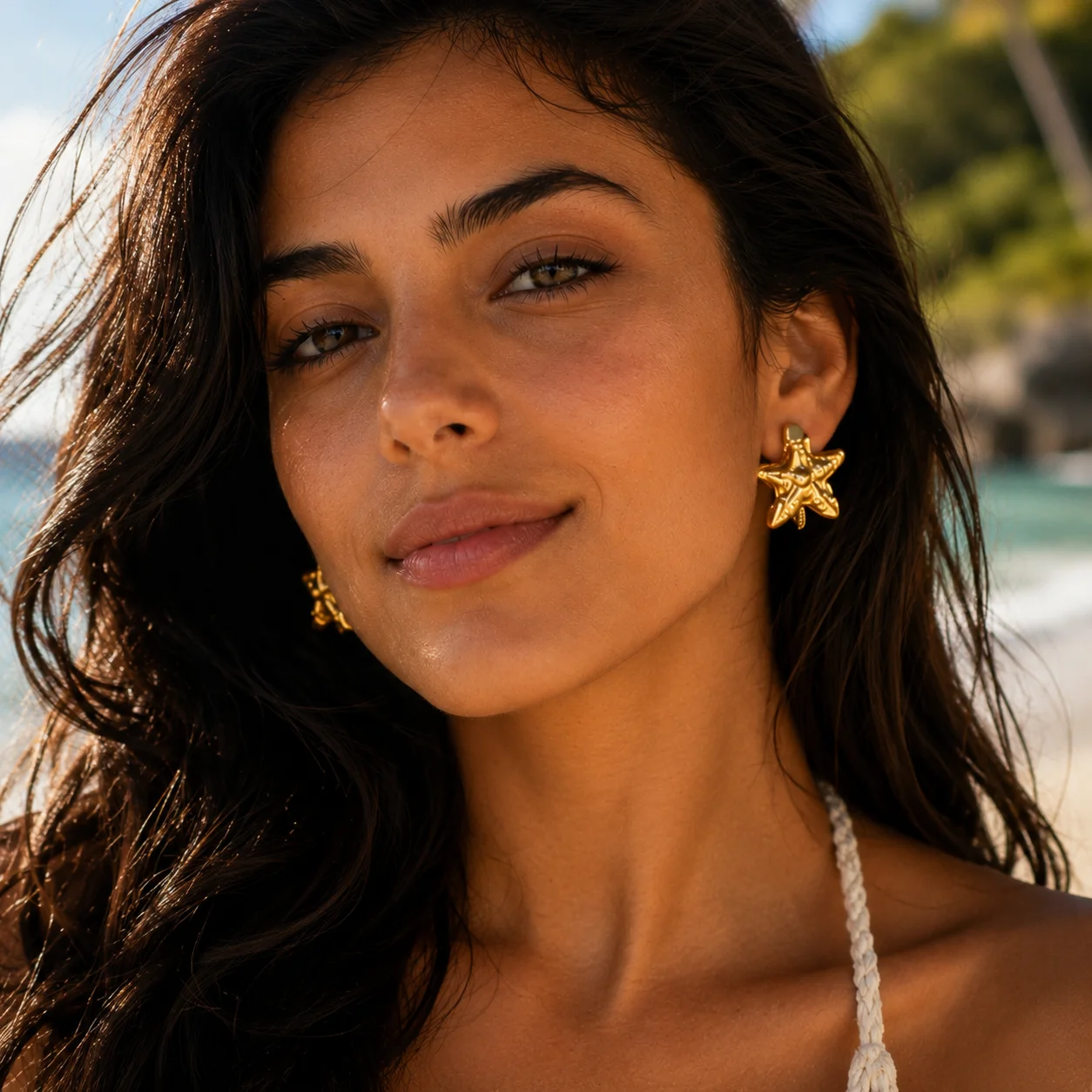 Ocean Whisper Gold‑Plated Starfish Earrings - Image 2