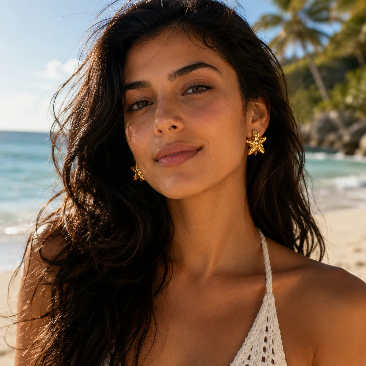 Ocean Whisper Gold‑Plated Starfish Earrings - Image 3