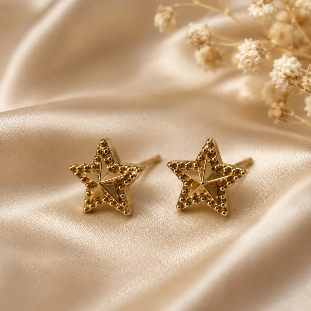 Stellar Charm Anti‑Tarnish Star Earrings