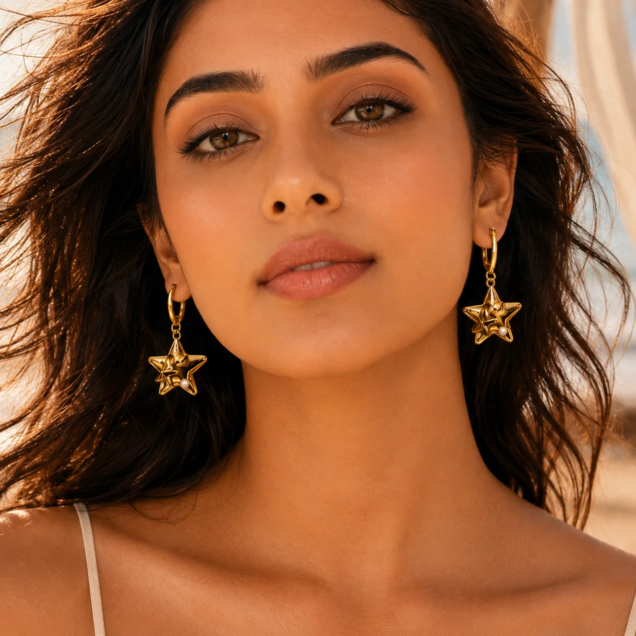 Starlit Pearl Anti‑Tarnish Earrings - Image 2