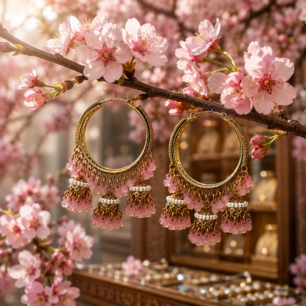 Rosé Radiance Traditional Hoop Earrings