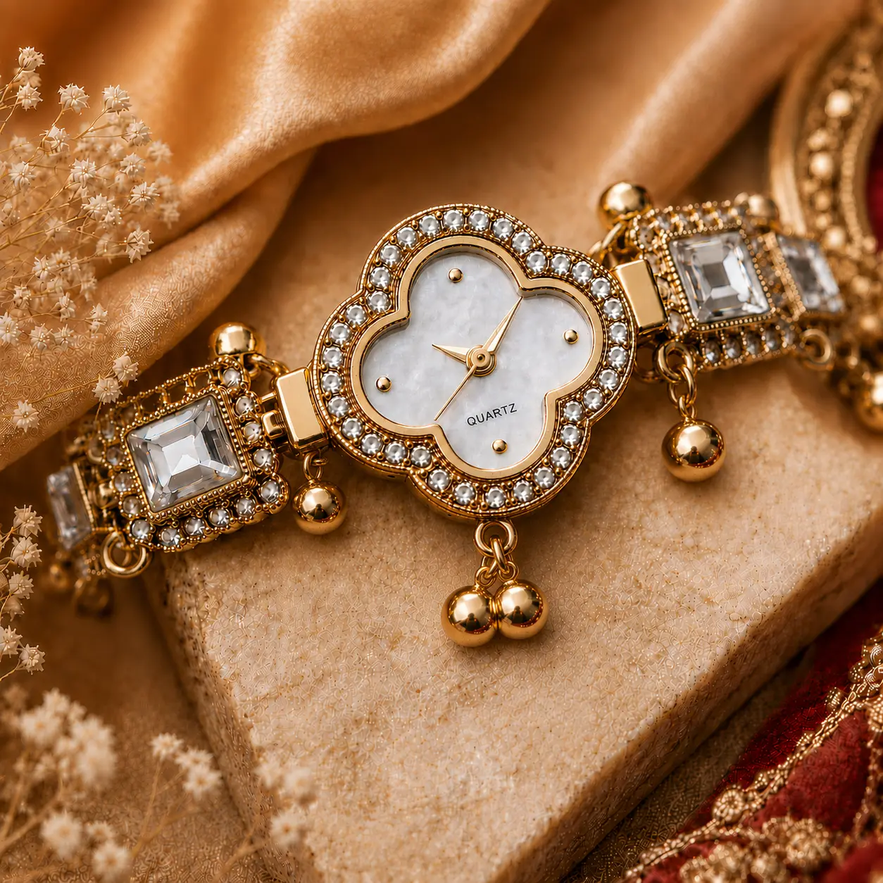 Clover Radiance Anti‑Tarnish Gold Watch - Image 2