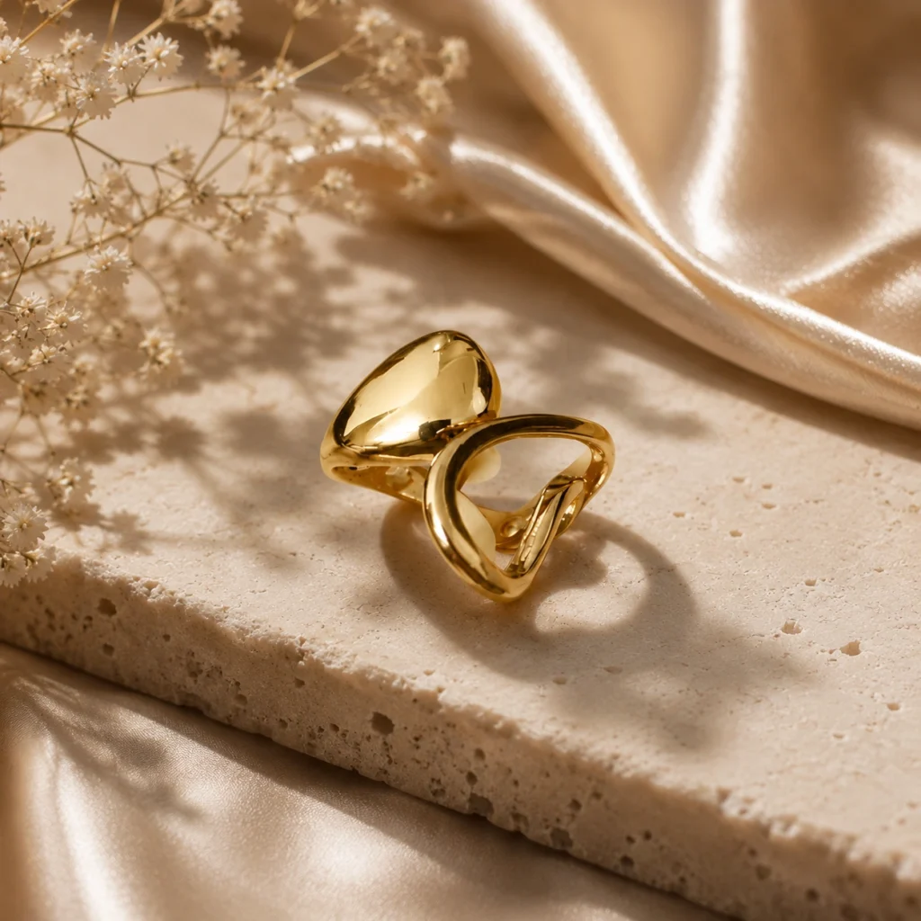 Twin Glow Anti‑Tarnish Gold Ring