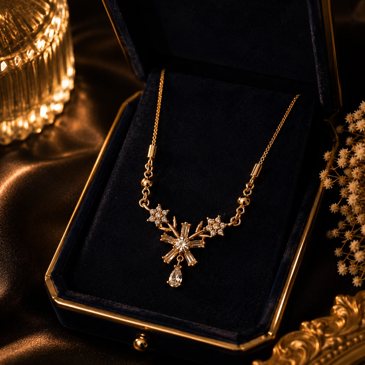 Starburst Glow Anti‑Tarnish Gold Necklace - Image 2